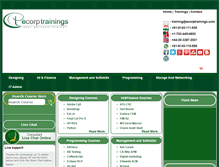 Tablet Screenshot of ecorptrainings.com